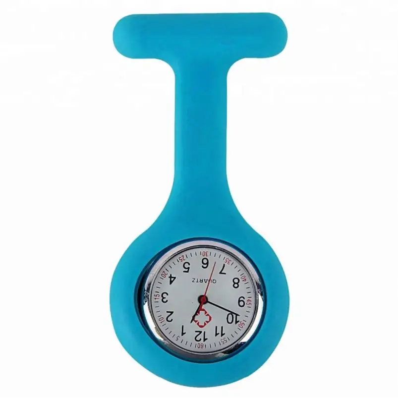 Silicone Mini Watch Doctor Nurse Clip Medical Quartz Brooch Pocket Portable Watches