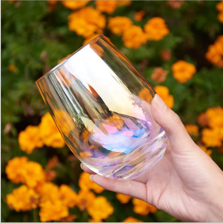 
Rainbow Water Glass Monogram Stemless Glass Wholesale 