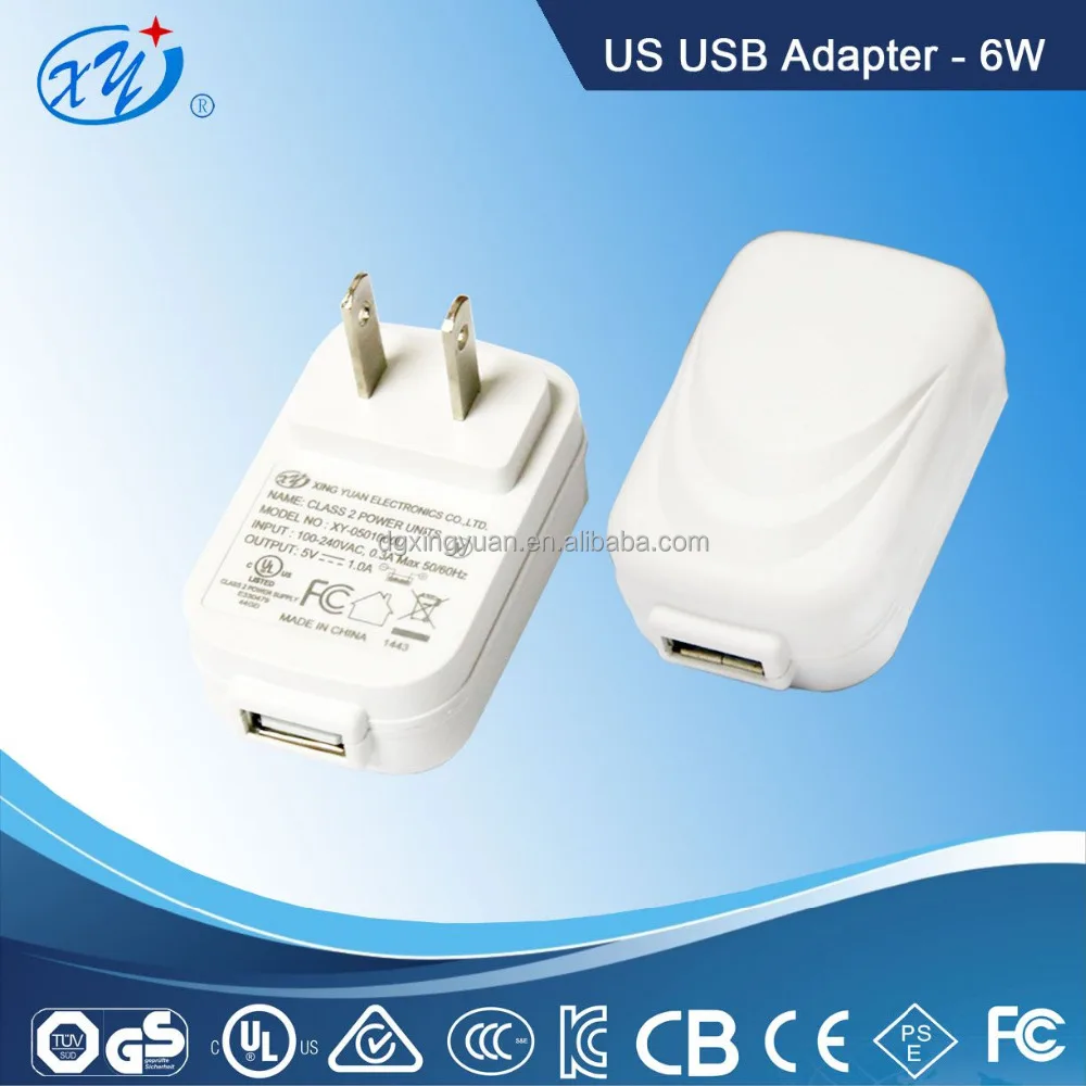 Гуандун адаптер fatory 5 В 1A адаптер питания с ЛАНЬ VI протокол испытаний