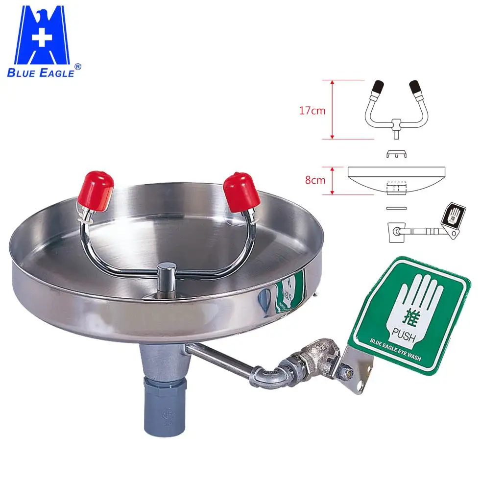 Stainless steel Wall Mounted Type Emergency Eye Wash Station