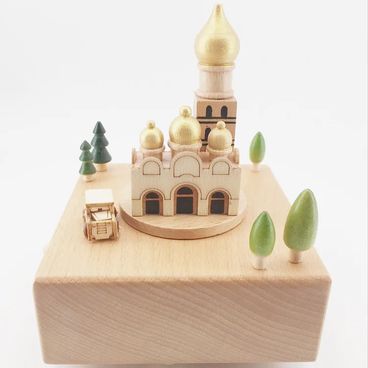 Hot Sale  Solid Wood Stock Carousel Horse Music Box