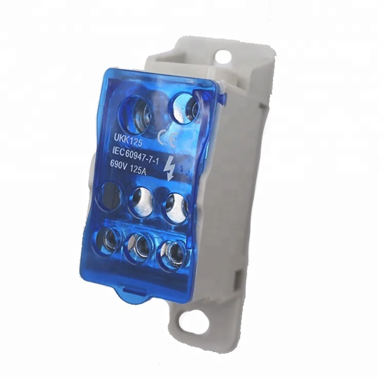 Однополярная распределительная коробка серии UKK на Din-рейку, распределительный блок питания, LW UKK-125