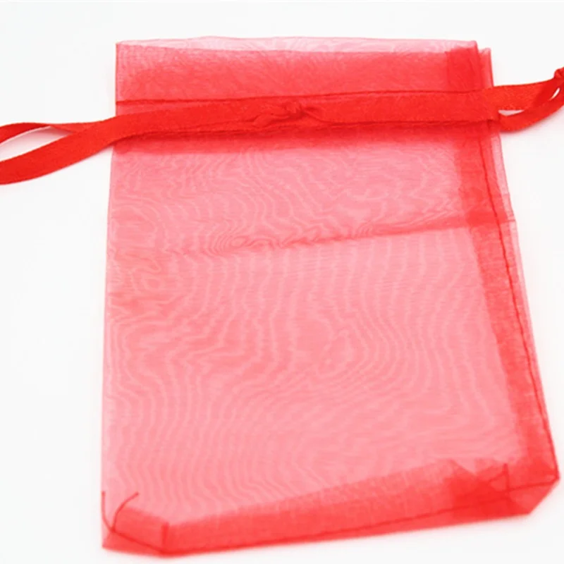 Custom logo organza drawstring gift bags sachet bags for lavender