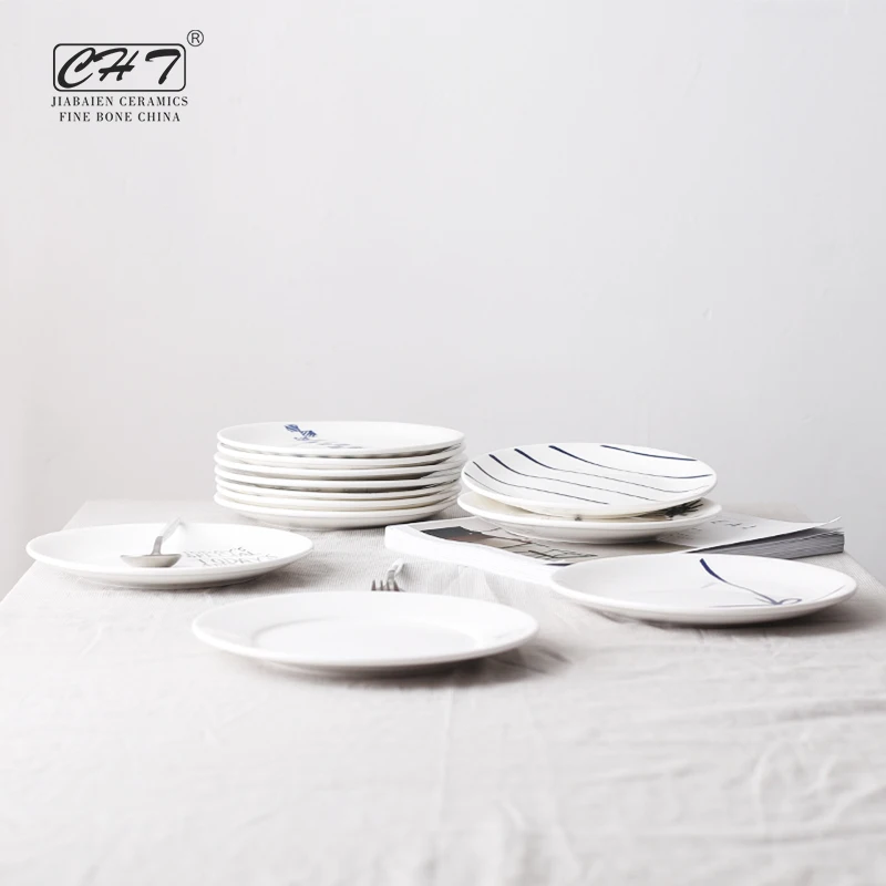 Import wholesale manufactures dinner plate custom simple pasta plate for restaurant wedding