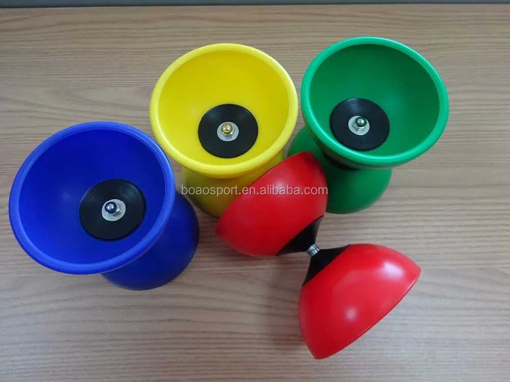 Diabolo & wooden Handsticks - Pro Quality Rubber Diablo Set