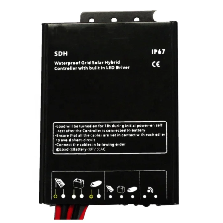 Intelligent 10A 12V 60W  On Grid solar grid AC DC hybrid charge controller