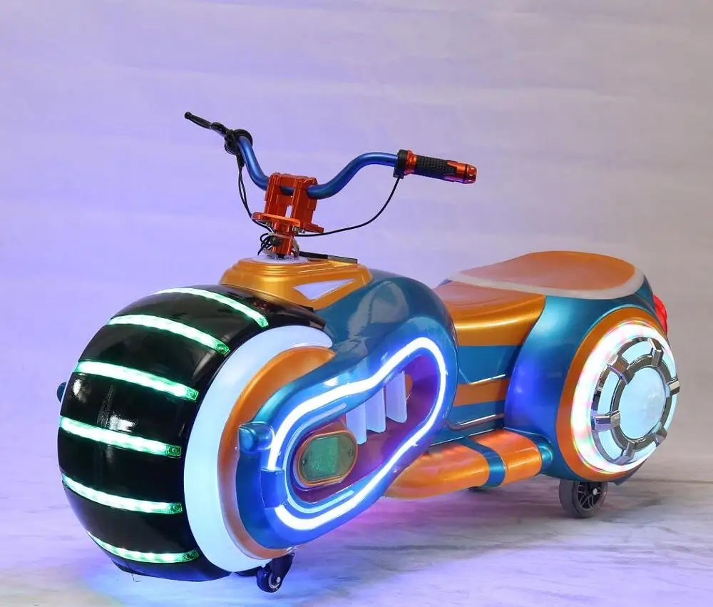 Синий Электронный Детский автоцикл с привлекательными огнями и прекрасными песнями