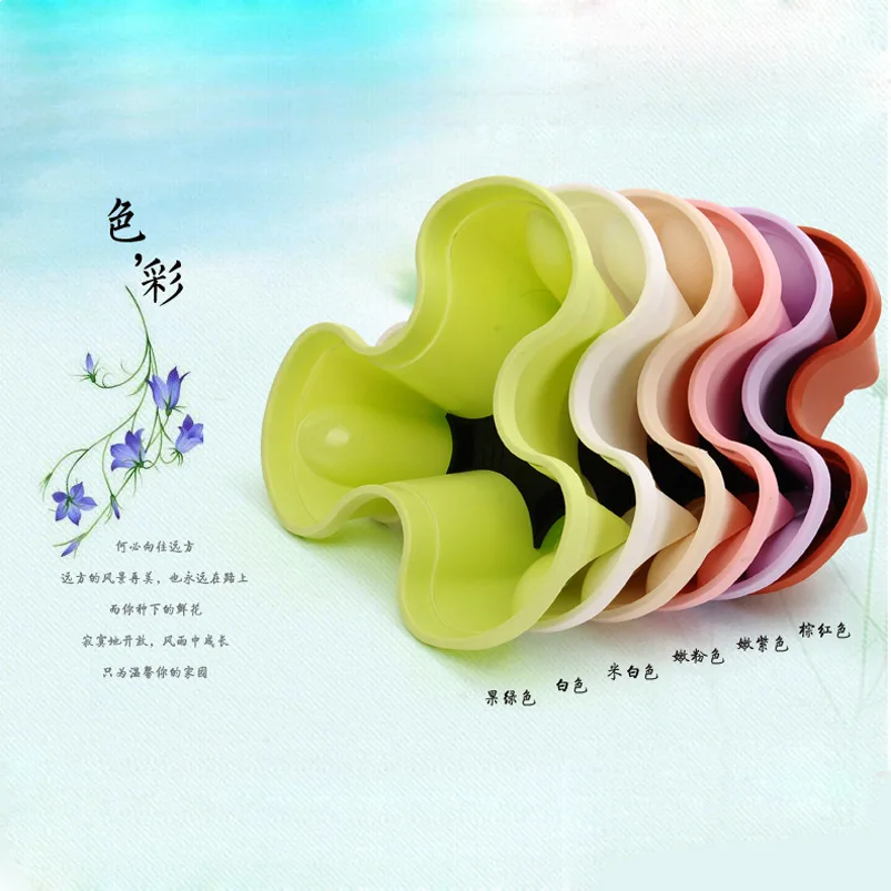 Something new design balcony plastic flower pot vertical tower garden