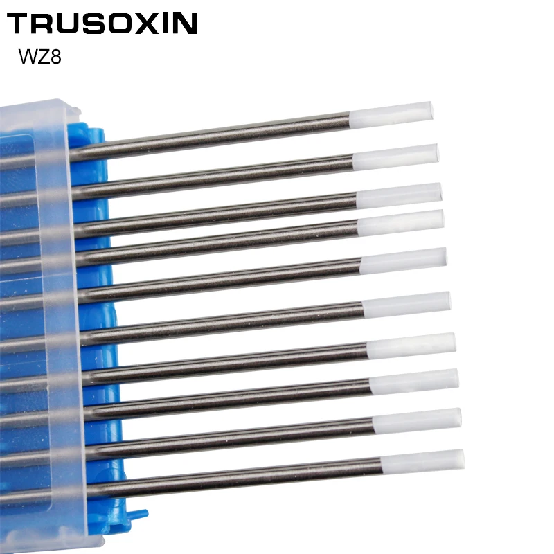 
WZ8 Tungsten Electrode Tig Rod 3.2MMx175mm White Head 0.8% Zirconiated Tungsten Electrode Welding Rod 