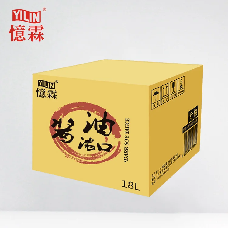 20L bulk packing non-gmo fermented dark soy sauce for food cooking