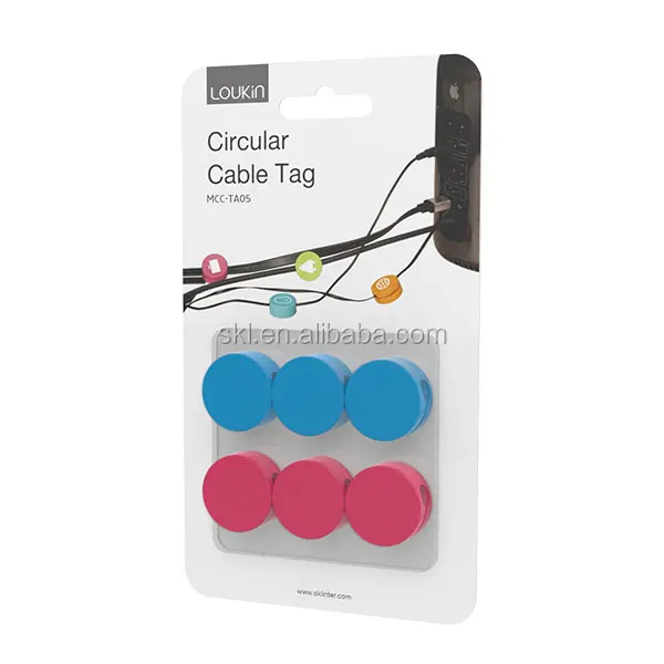 
Eco friendly Colorful TPR Circular Cable Identification Tags 