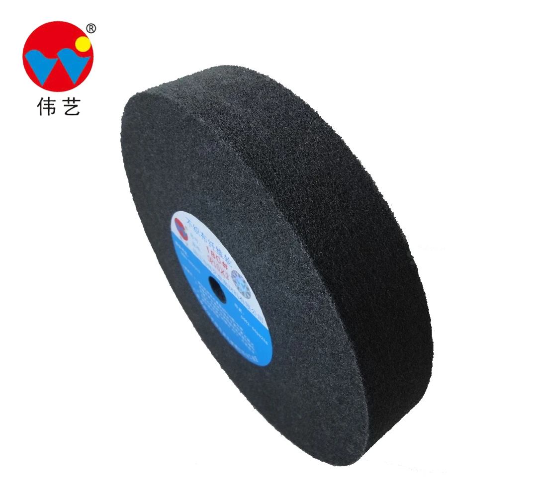 WEIYI High quality black non-woven wheel polishing wheel grinding wheel for surface finishing of stainless steel work pieces