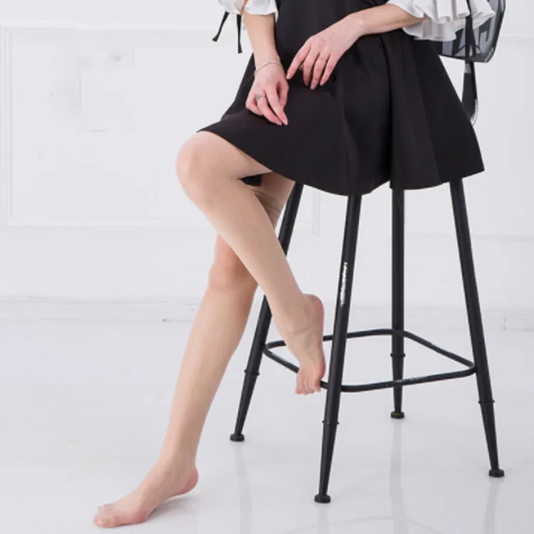 Ladies sexy silk tube stocking sexy foot nylon stripe coffee transparent stocking