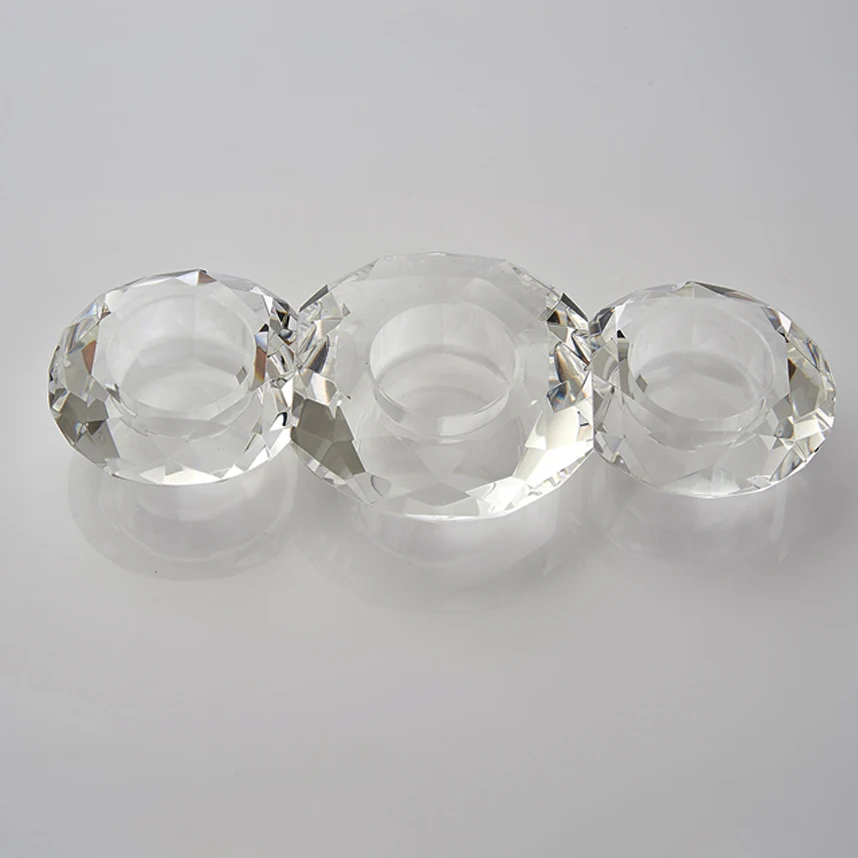 Custom Empty Luxury Heat Resistant Glass Lotus Supplies Crystal Halloween Candle Holders, Lanterns And Candle Jars Bowls