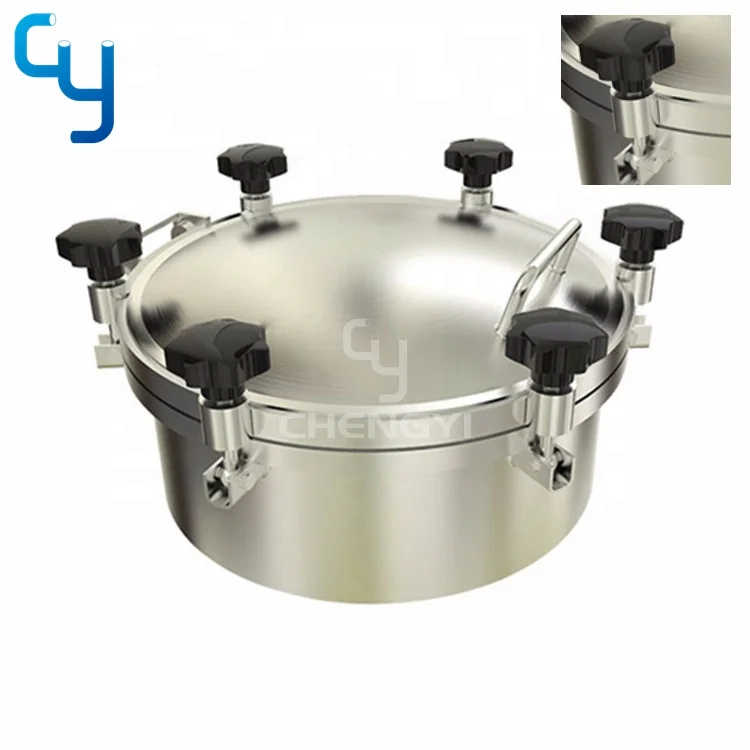 SS304 SS316L stainless steel pressure vessel manway cover