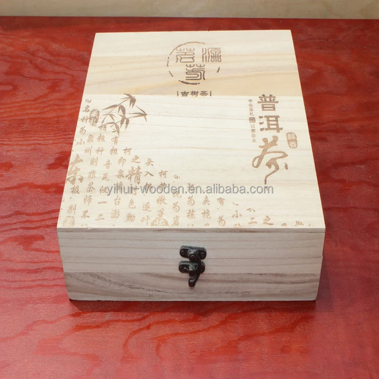 
custom made wooden tea packaging boxes with 4 compartments 
