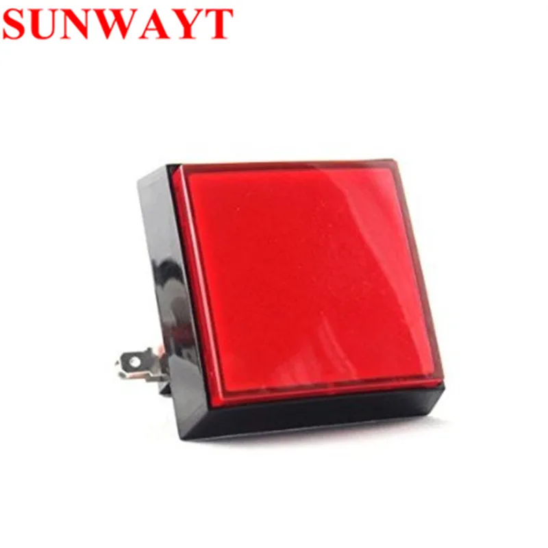 51*51mm 12V Big Square Illuminated Push Button reset Switch Arcade game machine led touch push button switches