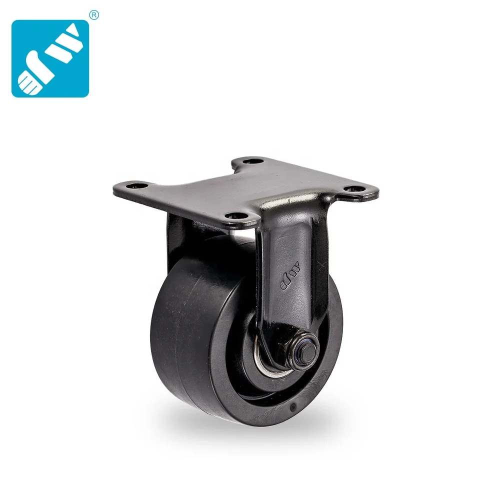 3 inch rotating heavy load low gravity black fiberglass nylon wheel 300kg load capacity business machine castor