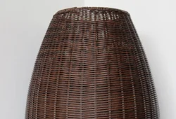 Современное украшение для отеля, светодиодный черный стоячий светильник, наружный Ретро ротанговый напольный светильник на штативе