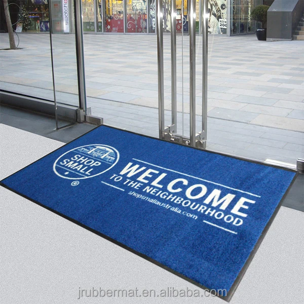 Welcome Doormat Printed Logo Rubber Floor Customized Mat