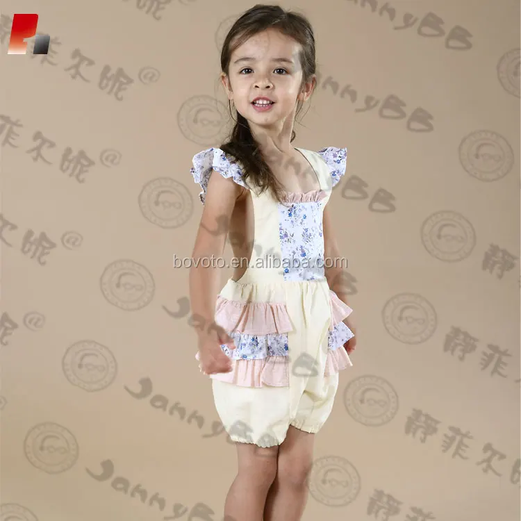 Baby Girl Romper Bubble with Ruffle