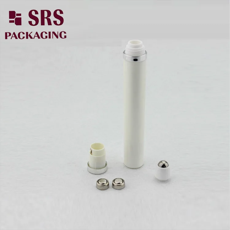SRS новая пластиковая роликовая Бутылка 10 мл белая Вибрирующая бутылка Роллон крем для глаз оптом