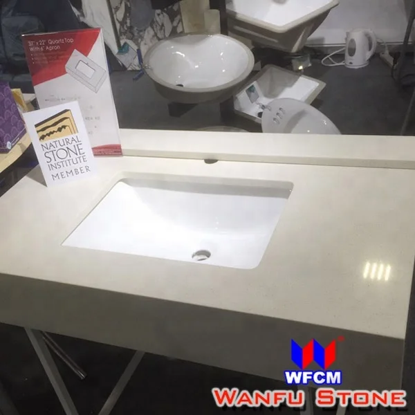 Угловые кварцевые топы для туалетного столика