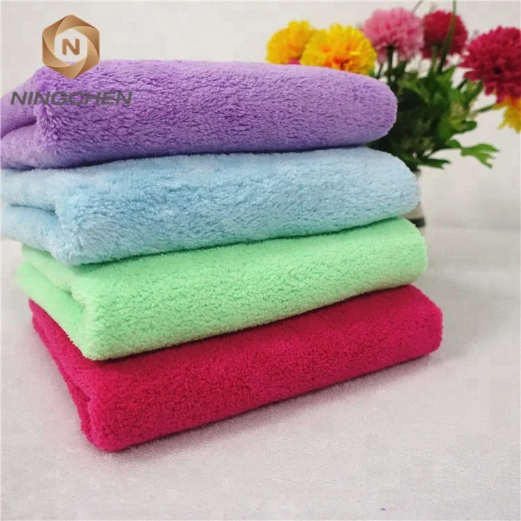 Coral fleece fabric China Factory Super Absorbent Coral Fleece Towel/Cloth car cleaning Microfiber Towel micro fleece towels