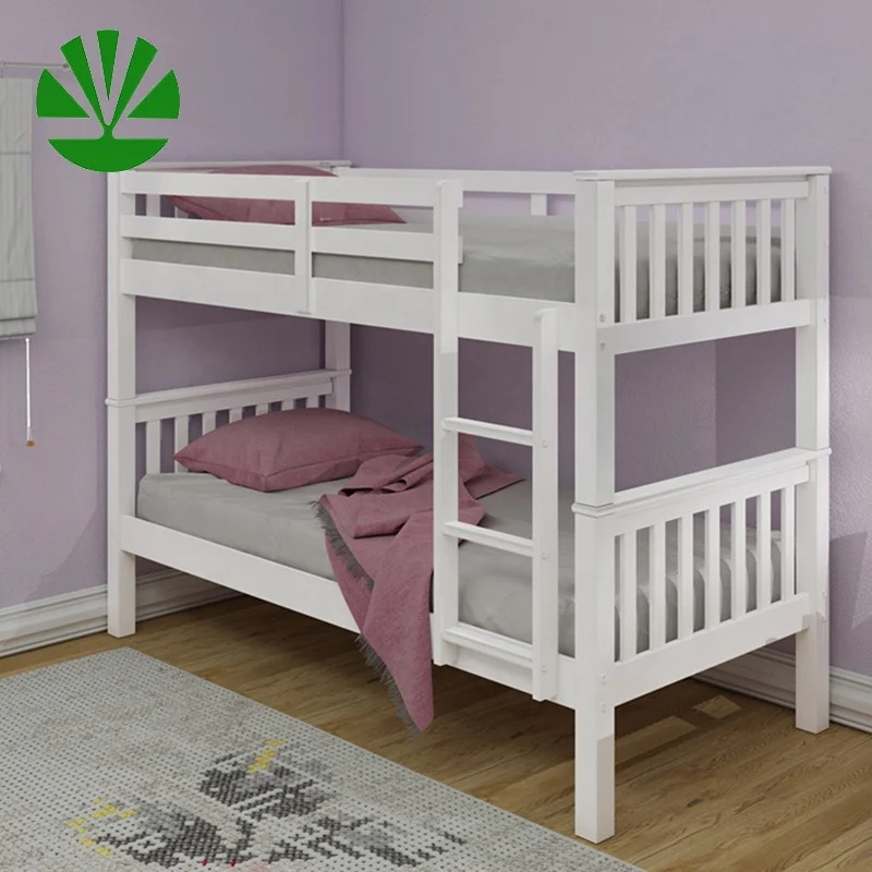 Wholesale kids children bedroom furniture wooden commercial grade separable bunk bed