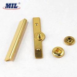 New Arrival Custom Gold Square Press Button Metal Snap Button For Wallet