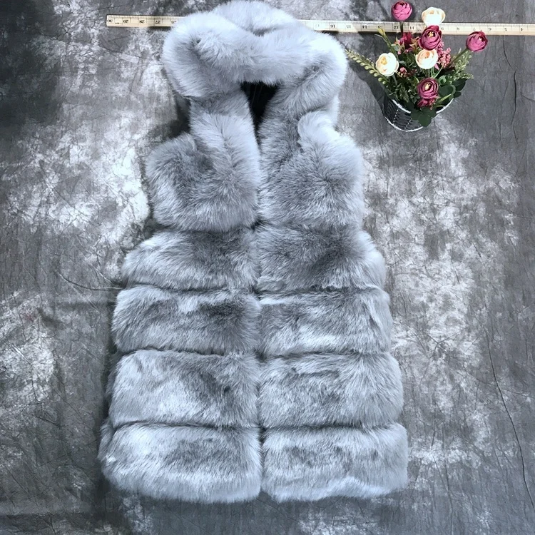 Стандартной длины ptktyjuj wdtnf цветной жилет поставка сфабрики искусственной мех женские пальто