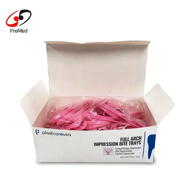 Hot Sale Colorful Disposable Plastic Dental Impression bite Trays set