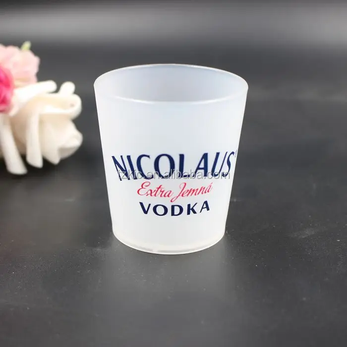 1.5oz plastic frosted shot glass