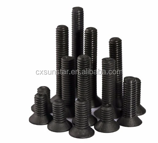 Nylon flat head screws M1.6-M10 black Plastic screws KM screws
