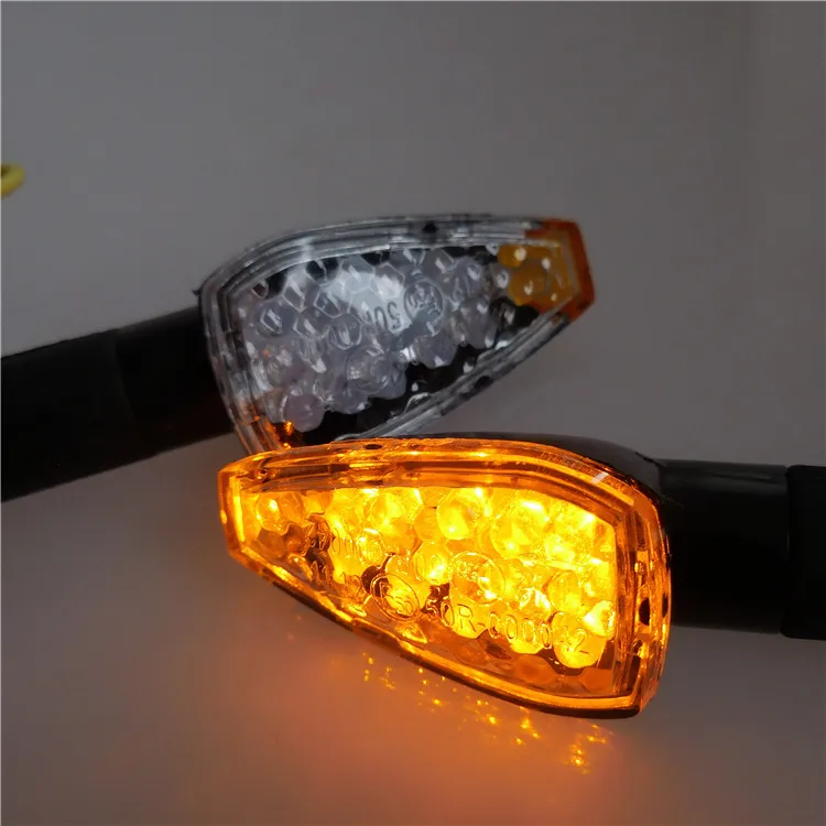 e mark Mini Stalk Arrow 14 LED Motorcycle Turn Signals Indicator Lamp Blinker Lights 12V Amber