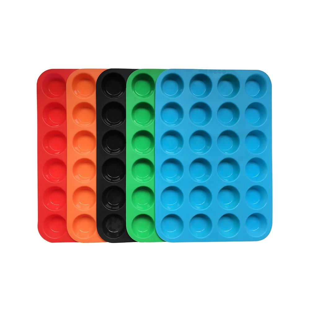 Лидер продаж, 24 чашки, поднос для выпечки тортов, Силиконовый поднос для маффинов