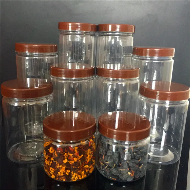 Wholesale price different sizes plastic food grade plastic Storage jar