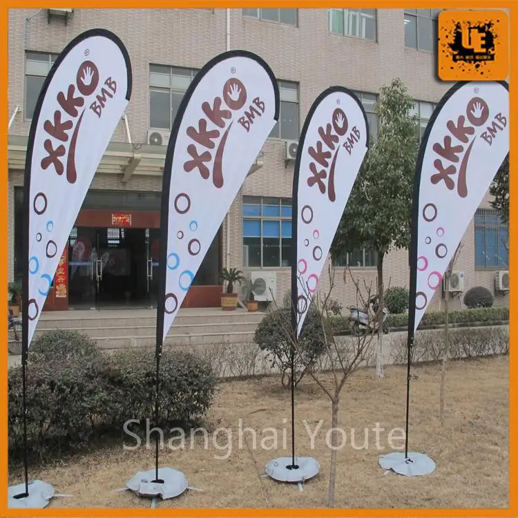 Outdoor advertising table flag pole wooden sign holder