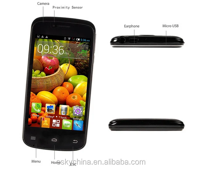 Cubot GT95 MTK6572 двухъядерный 4.0 дюймов андроид GPS Wifi 1350 мАч мобильного телефона 3 г WCDMA 512 МБ + 4 ГБ телефон