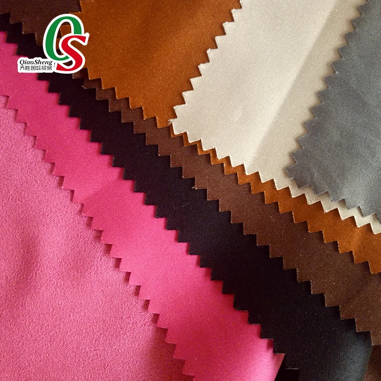synthetic faux suede brush suede fabric for lining of  bags
