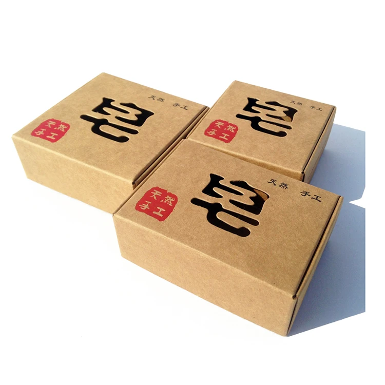 Custom logo small size hand made soap packaging paper box