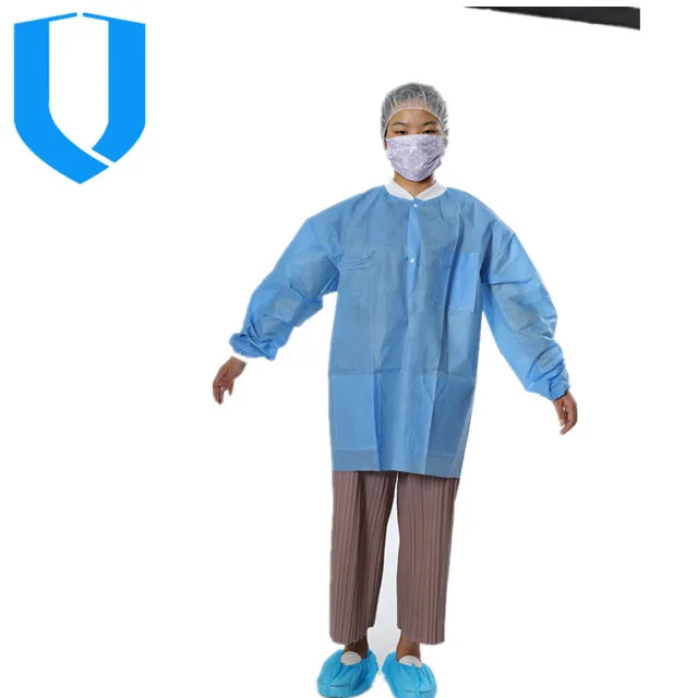 
Darl blue disposable medical SBPP visitor coat 
