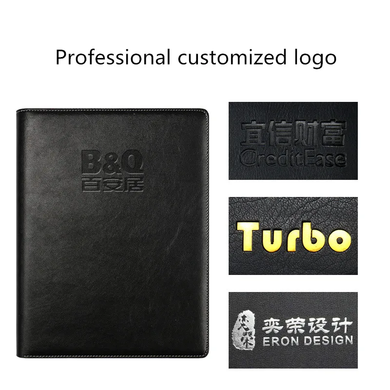Executive file folder A4 leather loose-leaf clipboard business meeting sales file folder with pocket
