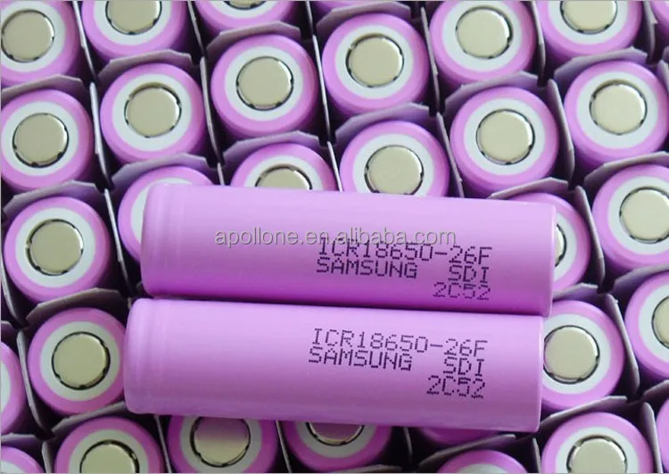 Authent Samsuni 18650-26F Battery 3.7V 2600mAh Cylindrical lithium-ion battery Cell For E-bike lights Flashlight,LED Laptop