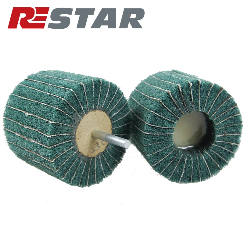 
60x40x6mm Non woven Flap wheel with shaft For Stainless Steel Sink 