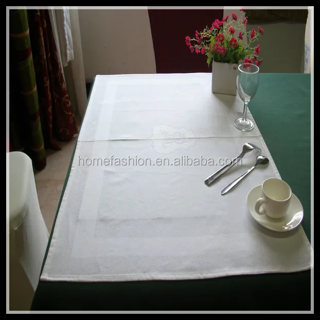 100% cotton satin band bedside mat for hotel with lovely monogram and diamond pattern mat hot sale