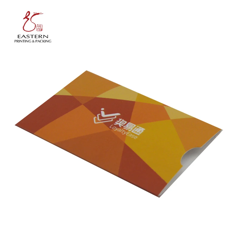 Custom Printing Information Protecting Paper Credit Card Holder or Gift Card Holder