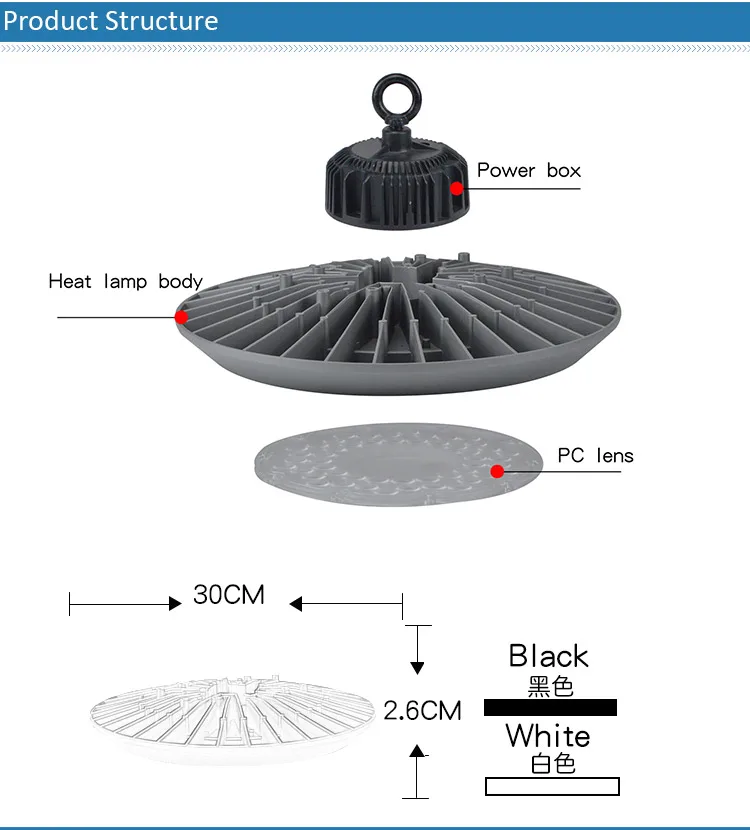Factory price outdoor IP65 high bay light housing led light body