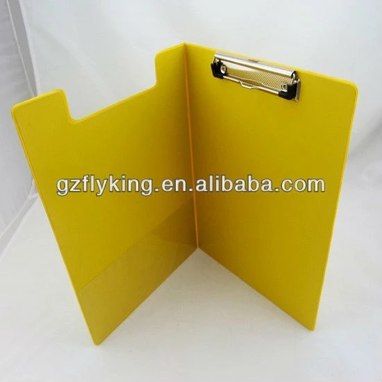 A4 size foldable double pvc clipboard-logo printing available