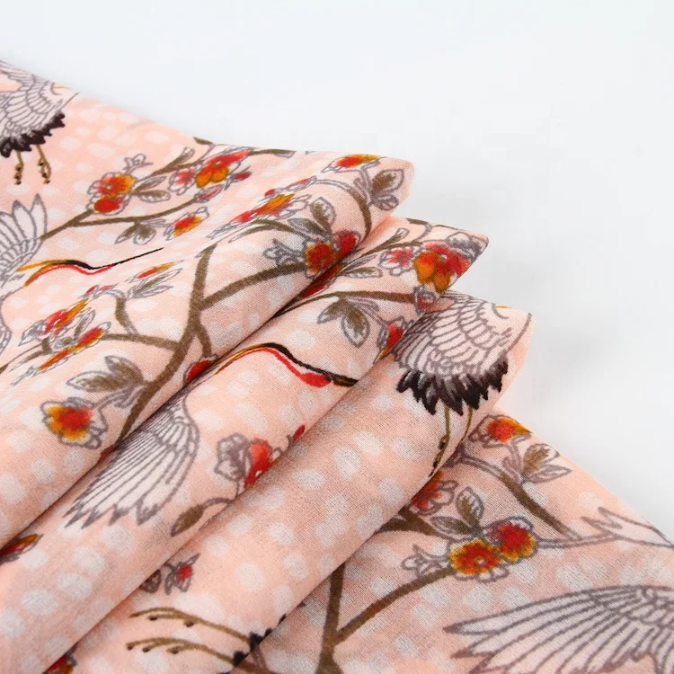 
Cheap printed floral 100 % polyester dress material composition chiffon fabric 